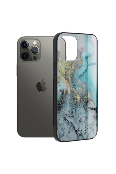 OEM Carcasă pentru iPhone 12 Pro Max, seria Techsuit Glaze, albastru ocean