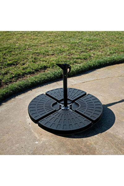 Living Accents قاعدة مظلة قوية ومتينة وعالية الجودة مصنوعة من مادة البولي إيث...