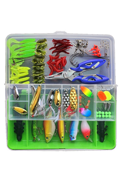 eR D L Σετ 101 τεχνητών δολωμάτων ψαρέματος. eR D L