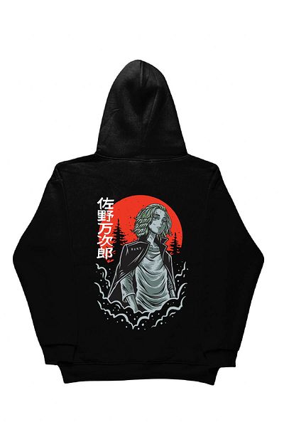 By Caspita Fashion Lenithra Tokyo Revengers Mikey Anime Back Printed Unisex Oversize Black Hoodie
