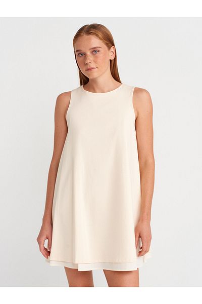 Dilvin 91500 Volume Short Dress-T.Yellow