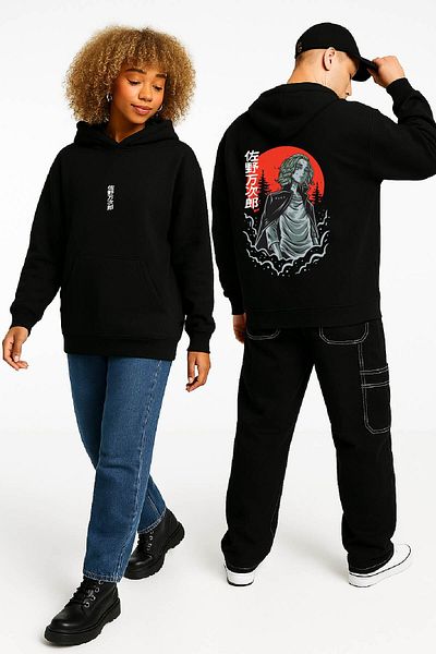 By Caspita Fashion Lenithra Tokyo Revengers Mikey Anime Back Printed Unisex Oversize Black Hoodie