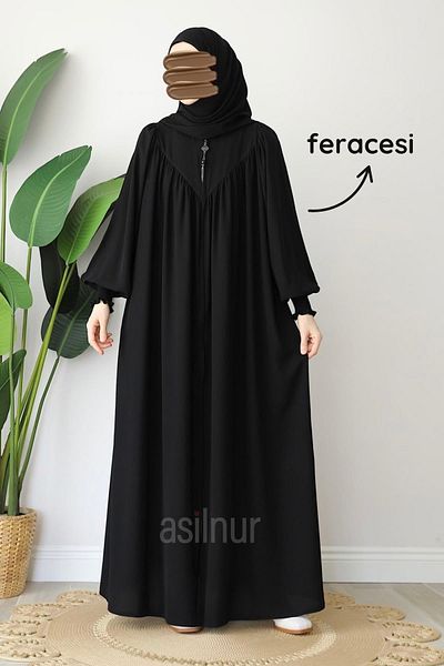 ASİLNUR Alya Ferace Souffle Gift Set Black