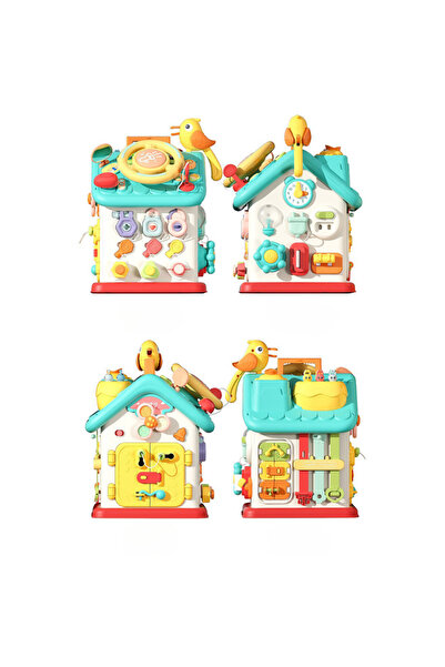 LUDIRO Διαδραστικό Εκπαιδευτικό Σπιτάκι με 16 Αισθητηριακές Δραστηριότητες, Τιμόνι και Φορητή Λαβή