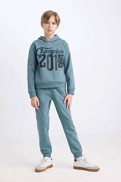 DeFacto طقم سويت شيرت و بنطال رياضي مطاطي للأولاد - D3561a824wn