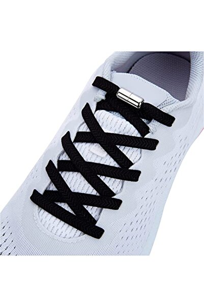 Endurance Sports Șireturi elastice cu sistem NO TOUCH și capsulă metalică, EnduranceSports, rotunde, negre