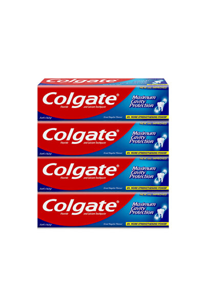 Colgate معجون أسنان عادي، 4 × 75 مل