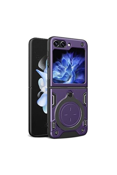 Techsuit Carcasă CamGuard Pro Q40 pentru Samsung Galaxy Z Flip5 - Oțel inoxid...