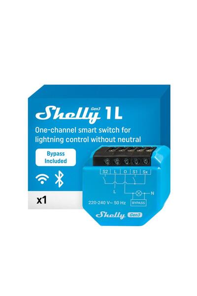 Shelly 1L Gen3 Nötrsüz Akıllı Röle