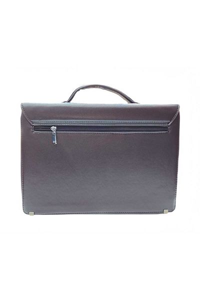 RIMON Leather Document Bag with Combination Lock, Multiple Compartments & Shoulder Strap