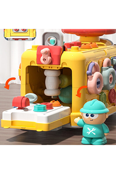 LUDIRO Πολυλειτουργικό Εκπαιδευτικό Λεωφορείο για Παιδιά, 43 Αξεσουάρ και Δραστηριότητες STEM