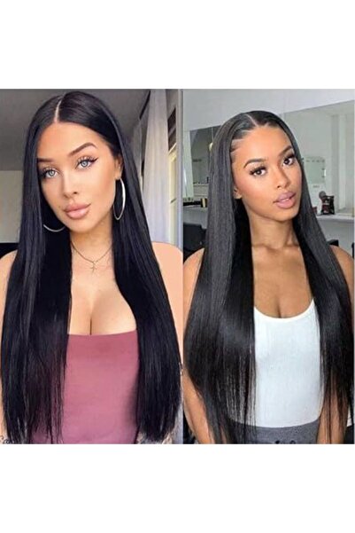 Generic Straight European-American Black Wig - Medium