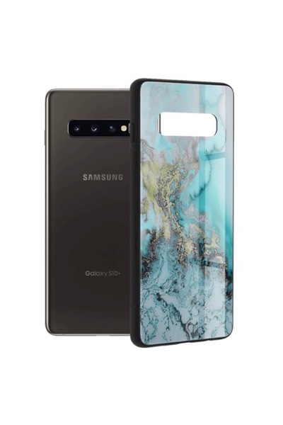 OEM Θήκη για Samsung Galaxy S10 Plus, σειρά Techsuit Glaze, μπλε ωκεανός