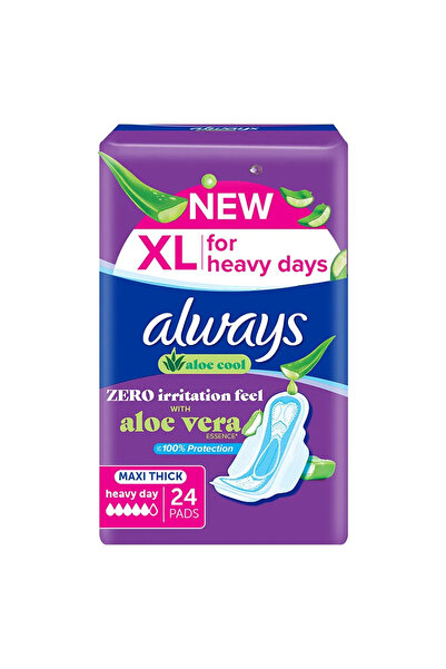 Always Aloe Vera Pads with Wings, XL , 24 Pads