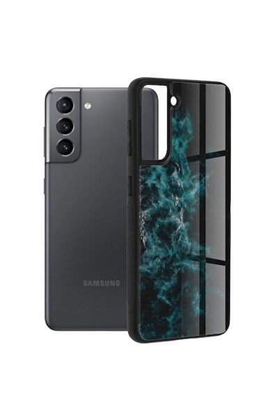Bibilel Husa pentru Samsung Galaxy S21 5G, Techsuit Glaze Series, Blue Nebula