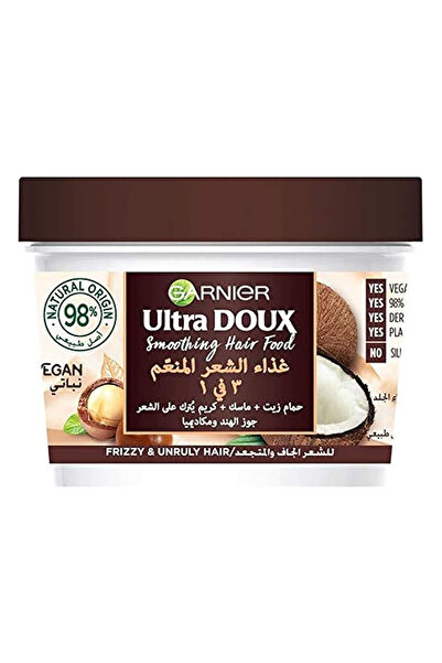 Garnier Ultra Doux Smoothing Coconut & Macadamia Hair Food ,390 ml