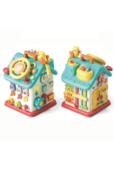 LUDIRO Διαδραστικό Εκπαιδευτικό Σπιτάκι με 16 Αισθητηριακές Δραστηριότητες, Τιμόνι και Φορητή Λαβή