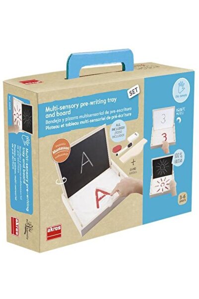 AKROS Set cutie senzoriala cu nisip pentru invatarea scr