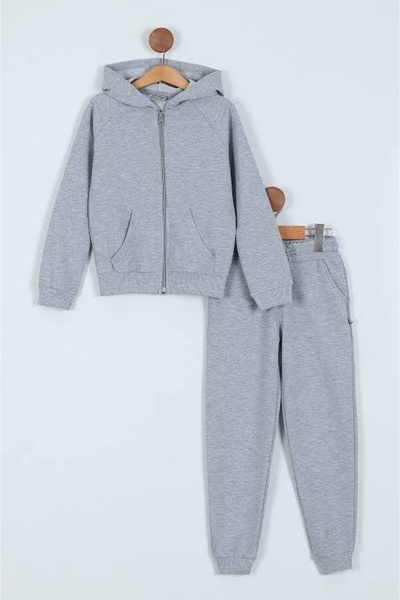JustBS Girl's Relaxed Fit Tracksuit Set