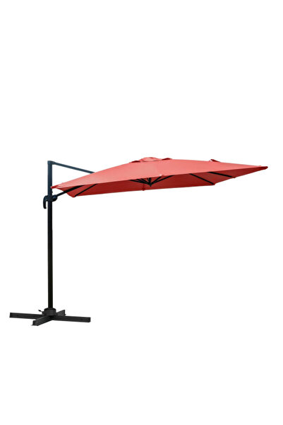 Living Accents مظلة جانبية من الألومنيوم بقاعدة متقاطعة 3 × 3 م