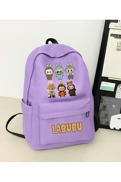 Toum Labubu Printed School, Dershane, Course Backpack