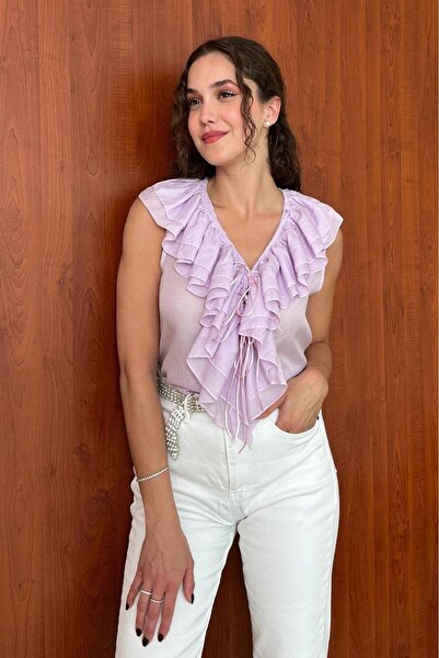 Butik Modana Fırfırlı Bluz