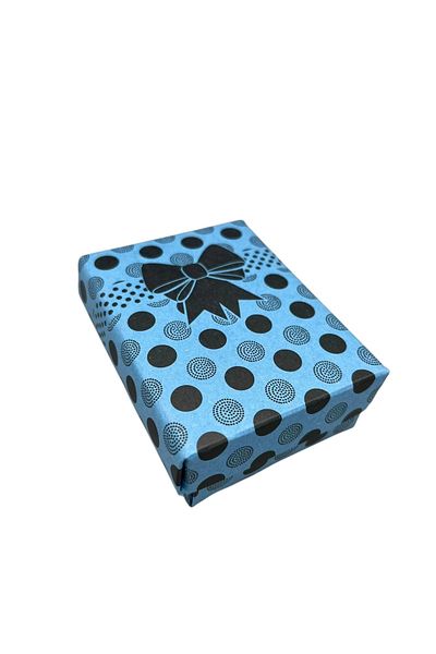 MeGass Dekor Blue Color with Cardboard Sponge 8/6 cm 48 Pieces Triple Set Jewelry Box