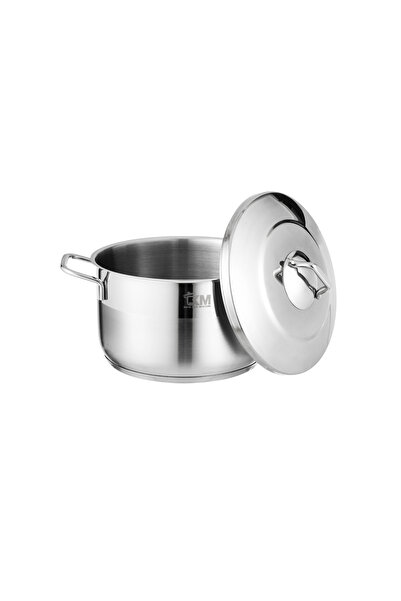 Dania Turkish 18/10 stainless steel cookware set with stainless steel lid of 9 pieces, 20-22-24-26-24