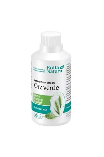Rotta Natura Extract din suc de orz verde, 90cps, Rotta Natura
