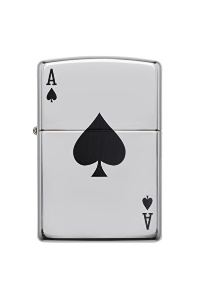 Zippo ولاعة مستطيلة مقاومة للرياح بتصميم بسيط على شكل مجرفة Lucky Ace