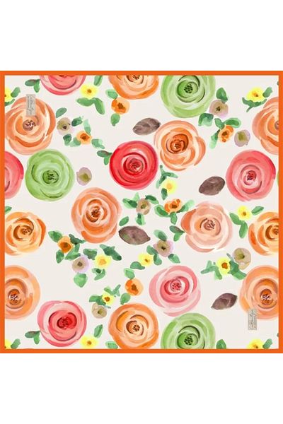 LA BOUTIQUE Sura Silk Scarf - 90X90 - 2435 02