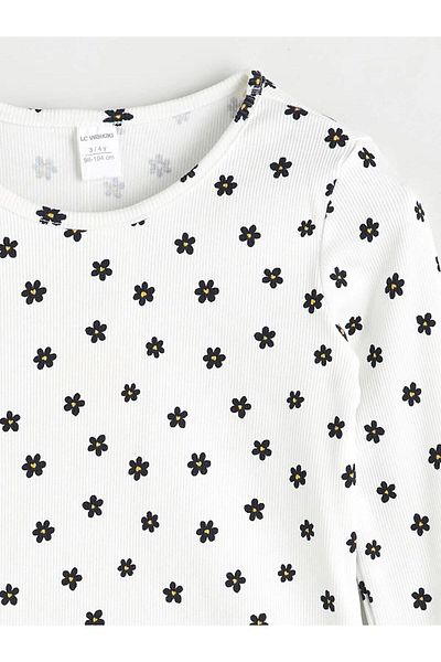 LC Waikiki Crew Neck Polka Dot Girl's T-Shirt (W5)