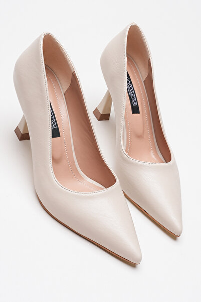 AleWomen Ernio Krem cilt Topuklu Kadın Stiletto