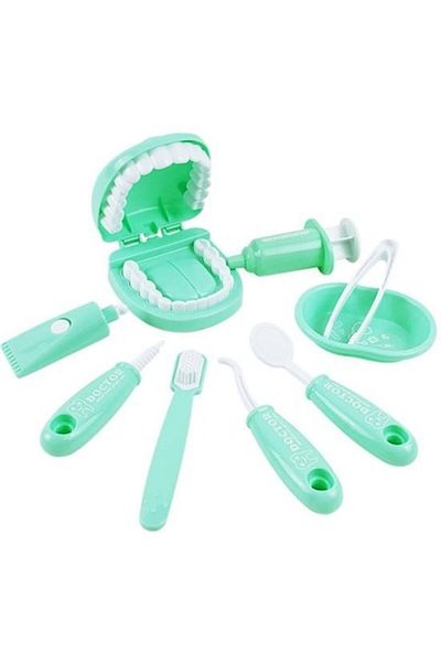 Mixbo Set de joaca Mixbo, Medic dentist, plastic, 9 piese, turcoaz