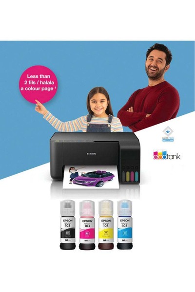 EPSON Pack of 4 103 Ink Bottle Set Black, Cyan, Yellow & Magenta
