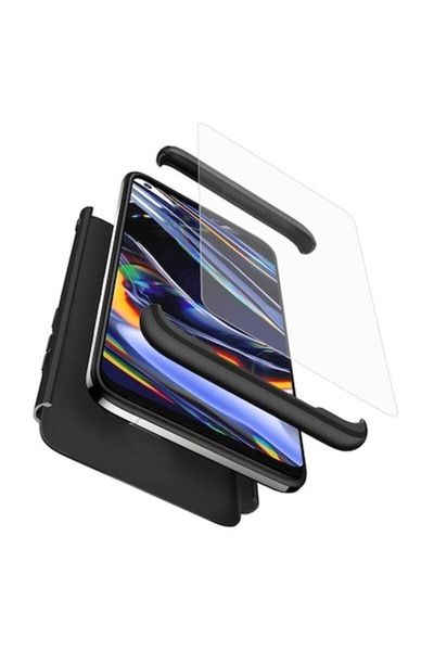 dalip Carcasă pentru Realme 7 Pro + Protector de Ecran, GKK 360, Negru
