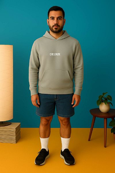 By Caspita Fashion Lenithra One Piece Luffy Anime Back Printed Unisex Oversize Gray Hoodie