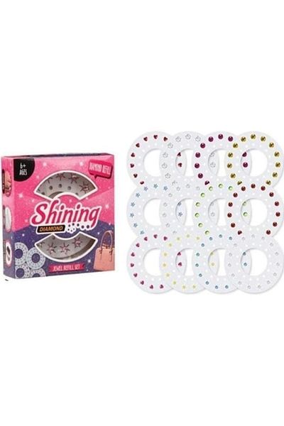 Mixbo Set 12 rezerve strasuri/cristale adezive pentru par sau make-up Mixbo, compatibile cu aparatul bling
