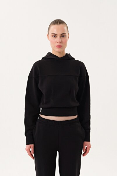 SPORTEMPT Hanorac pentru femei Signature B cu imprimeu Panel Detailed Crop - ...