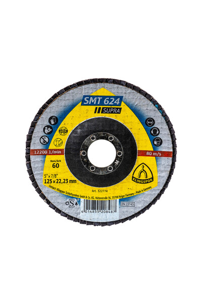 KLİNGSPOR Disc lamelar frontal SMT 624 Supra, P60 125X22.23 mm / EXT 322774