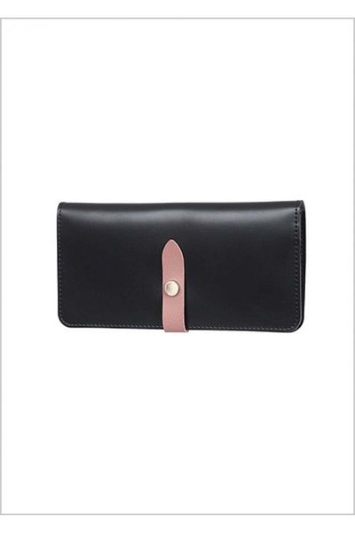 Miniso Simple Long Bifold Wallet - Black