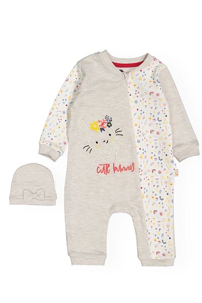 Divonette Baby Girl Jumpsuit Set of 2 with Hat - Baby Clothing
