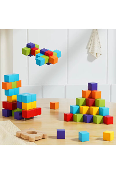 LUDIRO 3D Educational Magnetic Cube Set, 96 Pieces for Creativity, Logic and STEM Development