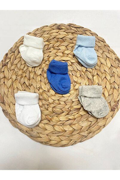 kidszone 100% Cotton Newborn 5-Piece Baby Girl-Boy Socks
