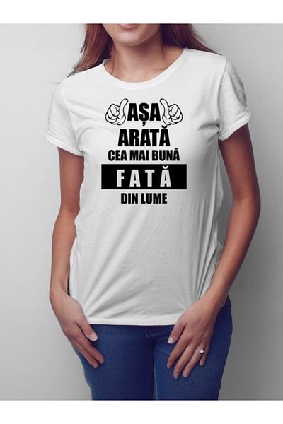 specialgift Personalized T-shirt with text - This is what the best girl in the world looks like