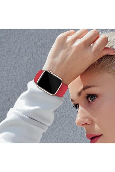 General Store Curea din silicon moale pentru Apple Watch S/M 38/40/41 MM - Roșu