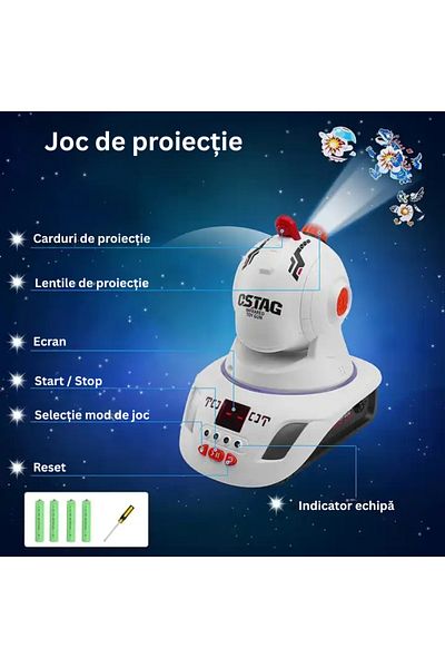 LUDIRO Set of 2 Laser Guns and Target Projector, For Indoors and Outdoors, Two Play Modes