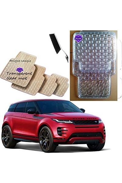 CFT California Car Floor Mats Transparent Clear White MAT for Range Rover Set of 4 Mats Soft Plush C