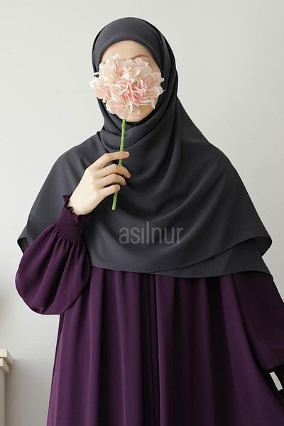 ASİLNUR Vera Large Size Scarf 120X120 Smoked