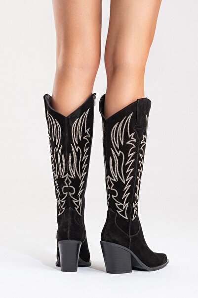 Zeynep Sıradağlı Γυναικείες μπότες Weonella Μαύρο καστόρι